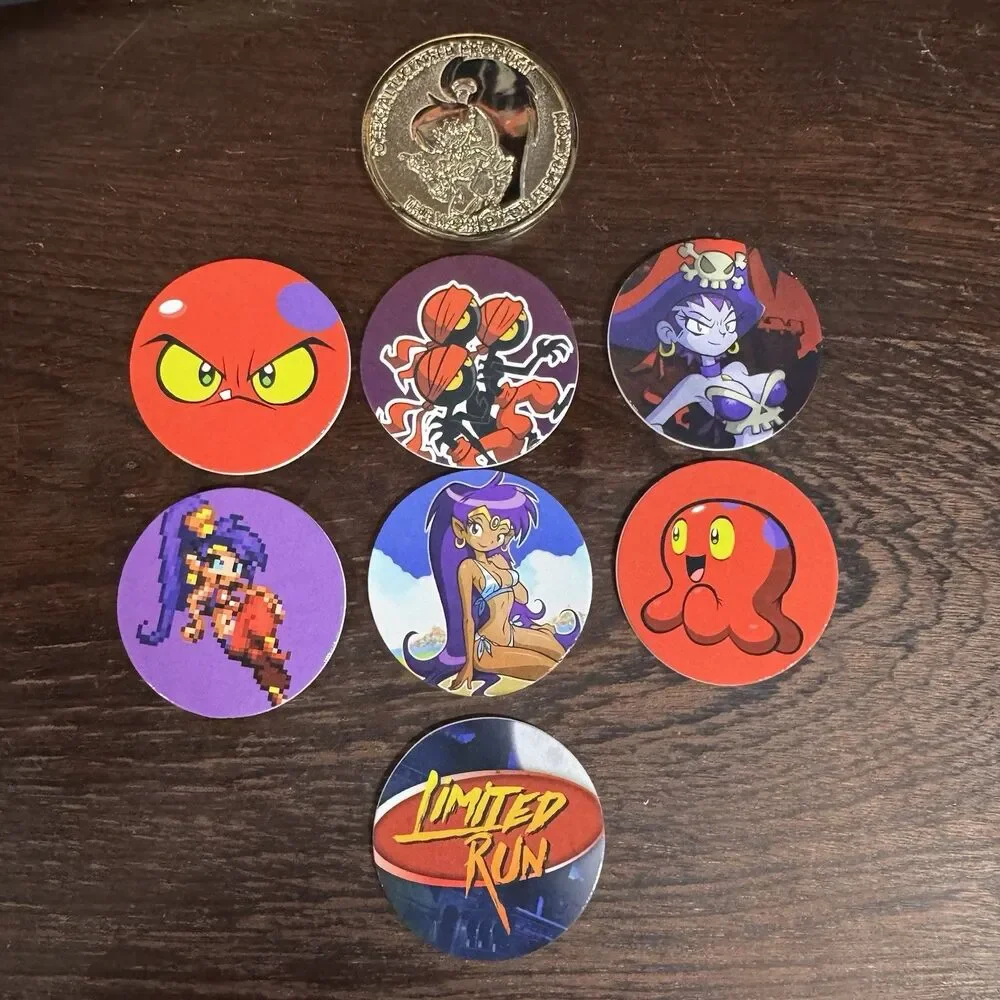 Shantae Riskys Revenge Pog Set 2 Limited Run Games LRG Metal Slammer Case New